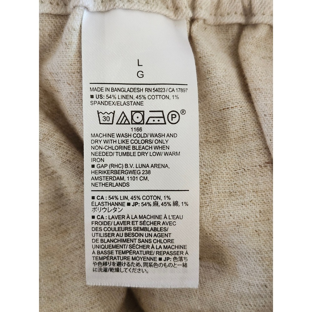Banana Republic High-Rise Linen Blend Shorts Women's Large Beige Resort Coastal - Picture 7 of 11